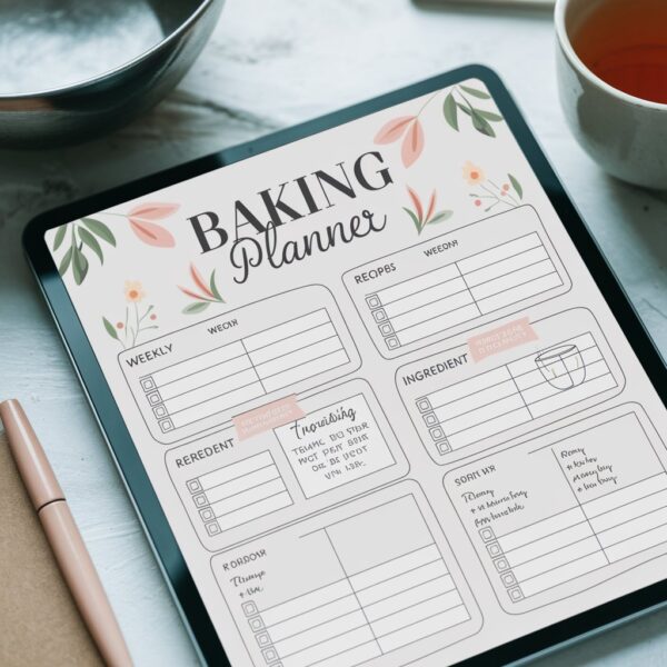 Weekly Baking Planner